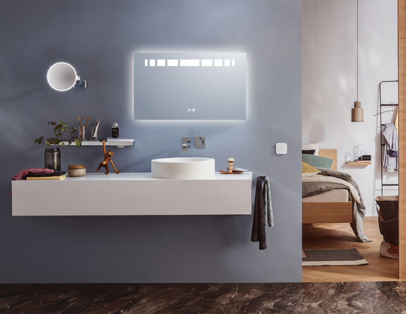 Mosmile Wall Frameless LED Light Rectangle Bathroom Mirror
